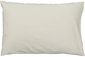 Perlarara Set di 2 federe per lettino da letto, 100% cotone, 40 x 60 cm, lavabile (in cotone naturale, natura).