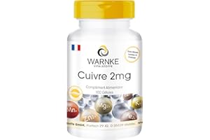 Cuivre 2 mg - 100 comprimés - Végétarien - Gluconate de cuivre | Warnke Vitalstoffe - Qualité des pharmacies allemandes