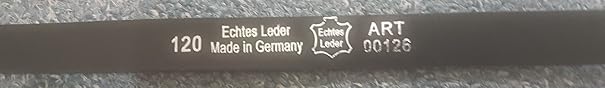 Frentree Cintura In Pelle Made In Germany – Larga 3,8 Cm, Fibbia Argento, Tagliabile (Nero)