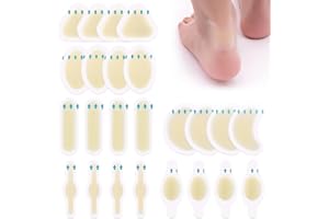 LURELUXE 24 Piezas Cuidado de Pies parches,Parche Para Los Pies,Parches Hidrocoloides pies, Barrera Anti-Rozadura para un Confort Duradero, protección del talón