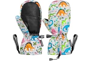 Andake Guantes para niños, Guantes cálidos de Invierno, Impermeables, Resistentes al Viento, para esquí, Juegos, Actividades al Aire Libre, niños y niñas