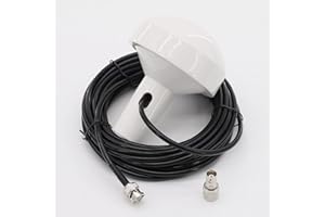PONDWAY External Marine Boat Ship Yacht GPS Navigation Receiver Fishfinder Sounder Antenna for GPSMAP Garmin GNC AIS GDU GNS GPSCOM 26 Feet (8 Meters) Cable TNC Connector + BNC Adapter