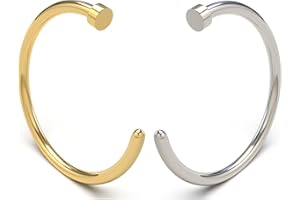 HY DOT 20G Fake Nose Rings Hoop Open Nose Ring without Piercing |C-Shape Fake Piercing Body Jewellery for Women Nose, lip, Septum, Cartilage|316L 8mm Surgical Steel