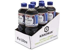 KIKKOMAN Tamari Salsa di soia senza glutine 1000 ml (confezione da 6)