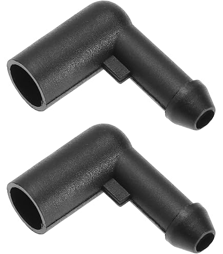Lyeteung Auto-Ruitensproeierslangset, Rubberen Voorruitslangenset, 3 m Ruitenwisserslang en 2 Stuks Voorruitsproeiers 4805742AB en 30 Stuks Slangconnector