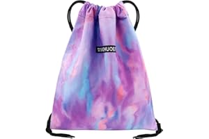 FenFang Mochilas de Cuerdas Pequeña, Bolso Mochila Deportiva Casual, Bolsas de Cuerdas Gimnasio Mujer Hombre, Saco Playa Talega Deporte Escolares con Cordón Gymsack Bolsillo Niños Niñas