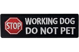 EMBTAO Cane di servizio Lavorare Non Pet Giubbotti/cablaggi con Fissaggio Chiusura a uncino e asola Ricamata Toppa