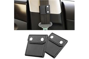 CGEAMDY Auto Sicherheitsgurt Versteller, Komfortables Universal Sicherheitsgurt Positionierer Relaxen des Schulterhalses Verriegelungsclips Autozubehör(Schwarz)