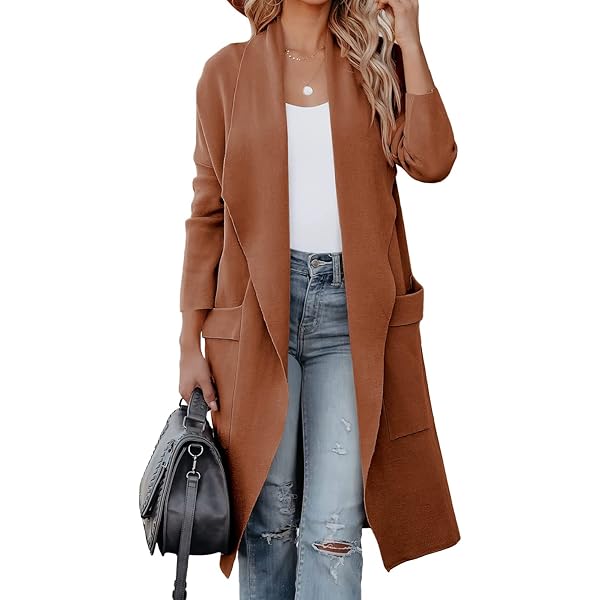 Smith and Soul Lange cardigan met opgestikte zakken in felroze online