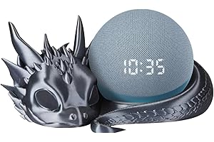 FNAEKIER Dragon Stand For Echo Dot 4th/5th Gen, 3D Printed Smart Speaker Holder, Dragon Figure Statue For Desk Bookshelf