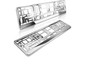 ‎SCHILDEVO schildEVO 2 Kennzeichenhalter | Chrom Metallic Hochglanz | Silber Look | Nummernschildhalter | Kennzeichen-Halterung | DHL-Versand