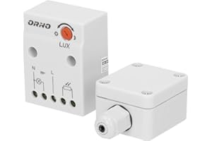 ORNO CR-232 Interruptor Crepuscular 10W - 2300W IP65 Resistente al agua (Montaje en superficie)