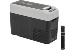 Alpicool KCF15 15L Kompressor Kühlbox Tragbar für Auto, LKW, Kompakter Camping Kühlschrank 12/24V DC Kühlbox für Reisen, Lebensmittel & Getränke, Leichtes Design