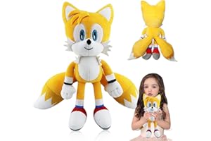 YISKY S-onic Tails - Peluche de 30 cm, muñecos de anime para niños y niñas, juguete de cumpleaños