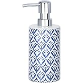 Wenko Lorca Ceramic Soap Dispenser Blue Dark Blue 7 x 8.5 x 18 cm