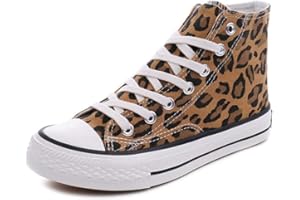 CHICMARK Damen High/Low Top Sneaker Fashion Leopard Espadrilles