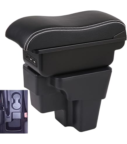For Kia Soul Models 2010-2013 Double Layer Car Interior Storage Center Console With 3 USB Port