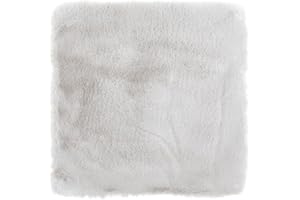 -LUXOR- living Sitzkissen Coste - Kunstfell Stuhlauflage als Deko Wohnzimmer oder Stuhlkissen - gemütliches Sitzkissen Stuhl Dekokissen 40 x 40 cm eckig grau 1 Stück