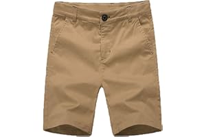 BASADINA Pantalones Cortos - Niño Pantalones Cortos de Verano con Cintura Ajustable, 4-14 Años