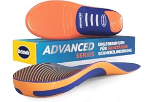 ‎DR. SCHOLL'S Dr. Scholl’s Advanced Schmerzfrei-Einlagen Herren Damen, robuste orthopädische Einlagen für Arbeits­schuhe & Stiefel, Plantarfasziitis & Fußgewölbestütze, stoßdämpfend, belastbar bis 150 kg, 43.5-44