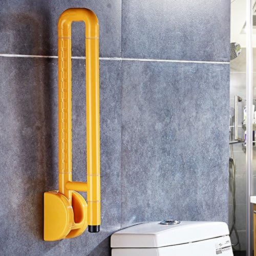 Qiangzi Shower grab bars Bathroom Barrier-free Toilet Foldable Armrest Disabled People Old People Safe Handrail Bathroom Handrail Handrail for elderly ( Color : Yellow )