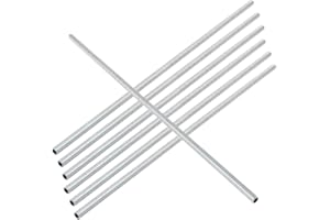 JPYH 7 pcs Tubo filettato zincato,completamente,Filettatura 10 * 280 completa con gambo cavo lungo 10 mm | tubo del capezzolo | lampadario