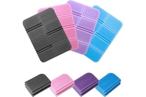 Vexran Cojines de Asiento Plegables para Exteriores (4 Piezas), Cojín Impermeable y Térmico para Niños y Adultos, Esterilla Portátil para Picnic, Senderismo, Jardín, Parque o Estadio