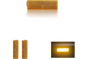 MGMSINYO Reflector Self Adhesive Rectangle 76X22mm Safety Waterproof Stick on for Driveway Mailbox Trees