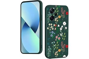 YUXING Funda para Xiaomi Redmi Note 12 Pro Plus Silicona - Moda Lindo Patrón Diseño Delgado Carcasa, Antichoque, Antideslizante, Elegante, Protección Totaly Resistente (Floral,Green)