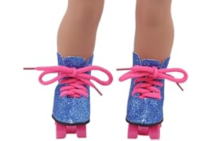 Uteruik Puppen-Rollschuh-Schuhe für 46 cm amerikanische Puppen-Outfits, Kostümzubehör (#B)
