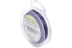 Artistic Wire Tarnish Resistant Colored Copper Craft Wire, Purple, 20 Gauge / 15 yd