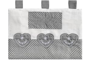 emmevi Copriforno Morbido Shabby Chic Cuori Passanti Tessuto Chiusura A Strappo Copri Forno Cucina (E)
