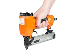 CHINA-TOP SILVER Clavadora neumática de calibre 23, se adapta a clavos sin cabeza de 12 a 25 mm, clavadora de acabado de pistola de aire para armarios, ventanas, puertas y decoración de interiores