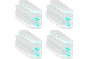 MEMOFYND Lot de 40 sacs de rangement pour lait maternel, sacs de congélation de 250 ml, ustensiles d'allaitement, sacs sur pied pré-stérilisés pour le stockage hermétique du lait maternel, du lait maternel
