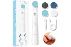 SUNMAY Lima de uñas eléctrica, lima de uñas profesional para uñas naturales de gel acrílico para principiantes con 4 discos de limado, lima de uñas a batería para pedicura de uñas en casa