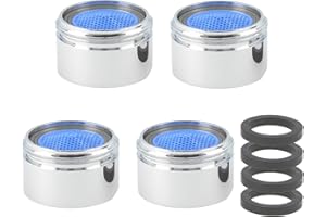 CHEDIN M18/M20/M22/M24/M28 x 4 Pièces Aérateur Robinet Filtres Évier, Buse Aérateurs Avec Filtre en ABS, Pour Robinetterie Dans la Cuisine et la Salle de Bain - Filetage Mâle (M22)