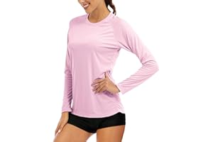MAGCOMSEN Camiseta de verano para mujer con UPF 50+, de secado rápido, protección solar, camiseta de manga larga, multicolor, ligera, para entrenar, correr, senderismo, pesca