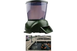 AFGSsm 4.5L Pond Fish Feeder, Mangiatoia automatica laghetto, Distributore cibo per pesci per vacanze e clima caldo o freddo