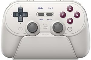 8Bitdo Pro 3 Bluetooth Controller for Switch/Switch 2 – TMR Joysticks, Swappable ABXY Buttons, Pro Back Buttons, Charging Dock, Hall Effect Triggers, for Windows, Apple, SteamOS, Android - G Classic
