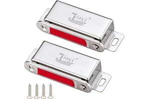 Aimant Porte Placard Puissant 30 Kg Jiayi Lot de 2 Aimant pour Porte Placard Loquet Magnétique en Acier Inoxydable Aimant Puissant Fermeture pour Porte de Cuisine Tiroirs Armoire Meubles