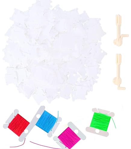 100pcs Canette De Fil En Plastique (transparent), Bobines De Fil De Fil Organisateur De Fil à Coudre Fil D'enroulement Plaque De Carte De Carte Pour