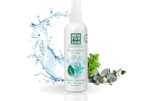 MENFORSAN Eau de Cologne pour chien | Menthe/Eucalyptus | Parfum intense et rafraîchissant | Effet déodorant | Avec des ingrédients très doux qui n'irritent pas la peau | 125 ml
