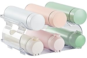 Jarkyfine 2 Niveaux Range Bouteille Empilable per Réfrigérateur Porte-Bouteilles Porte Bouteilles de vin Congélateur Porte Bouteilles Armoire Cuisine Organisateur pour comptoir de Cuisine Cabinet