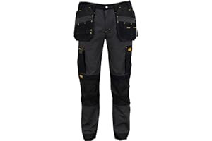 DEWALT Albany Men's Slim Fit, Pro-Stretch, Rip Stop, Holster Pocket, Work Utility Cargo Trousers