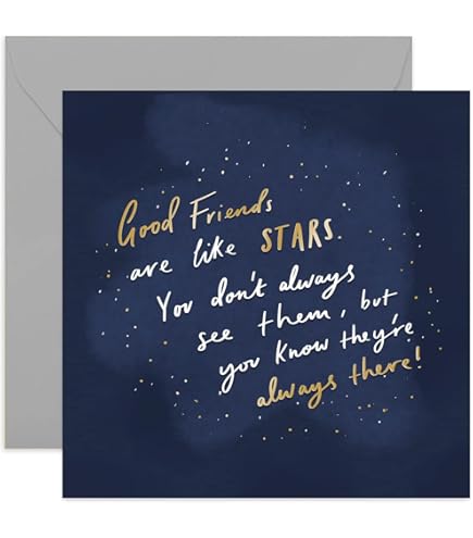 Old English Co. Carte « Friends Are Family You Choose » – Carte « Thinking Of You » – Jolie Carte D'amitié Pour Meilleure Amie – Condoléances