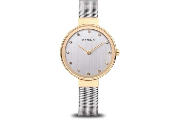 BERING Kvinnor Analogt Quarz Classic Collection armbandsur med Rostfritt stål Armband och Safirglas 12034