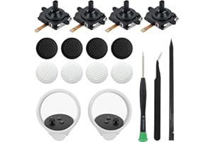 ZHUROUPU 4 Pack Joystick Module Vervanging voor Oculus Quest 2 Controller/Meta Quest VR Controller, Links & Rechts Analoge Duim Stick Controle Sensor Module met DIY Joystick Caps en Reparatie Tools