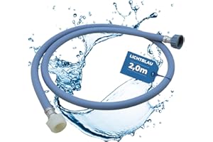 Lichtblau Zulaufschlauch Verlängerung Waschmaschine Geschirrspüler Anschluss Größe 2 m I 3/4 Zoll Gewinde I Verlängerung für Wasserzulaufschlauch universell verwendbar Hersteller unabhängig