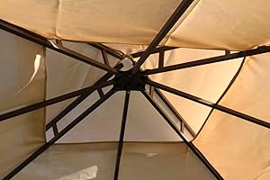 GARDEN MARKET PLACE Olive Grove Spare Roof Cover for a Leaf Design 2.5M Square Garden Gazebo-Beige Colour