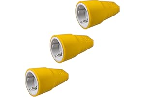 SPY-EARPIECE.COM Sprzęgło 230 V, sprzęgło gumowe, sprzęgło Schuko, 16 A, złącze z zestykiem ochronnym z tulejką chroniącą przed zagięciem, do użytku na zewnątrz, odporne na pęknięcia, sprzęgło Schuko z odciążeniem,